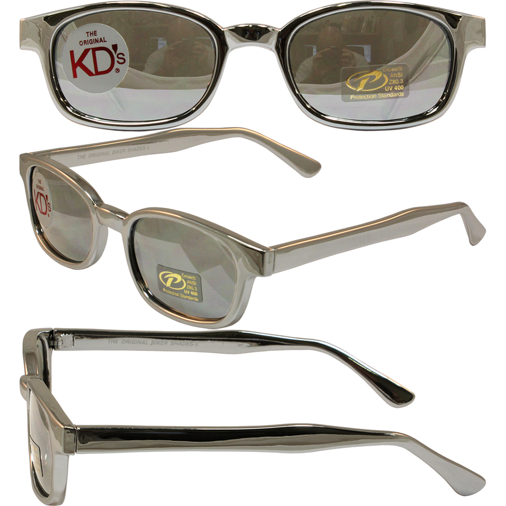 KD ORGINAL KDs Glasses CHROME FRAME SILVER MIRROR SUNGLASSES 10110 eBay
