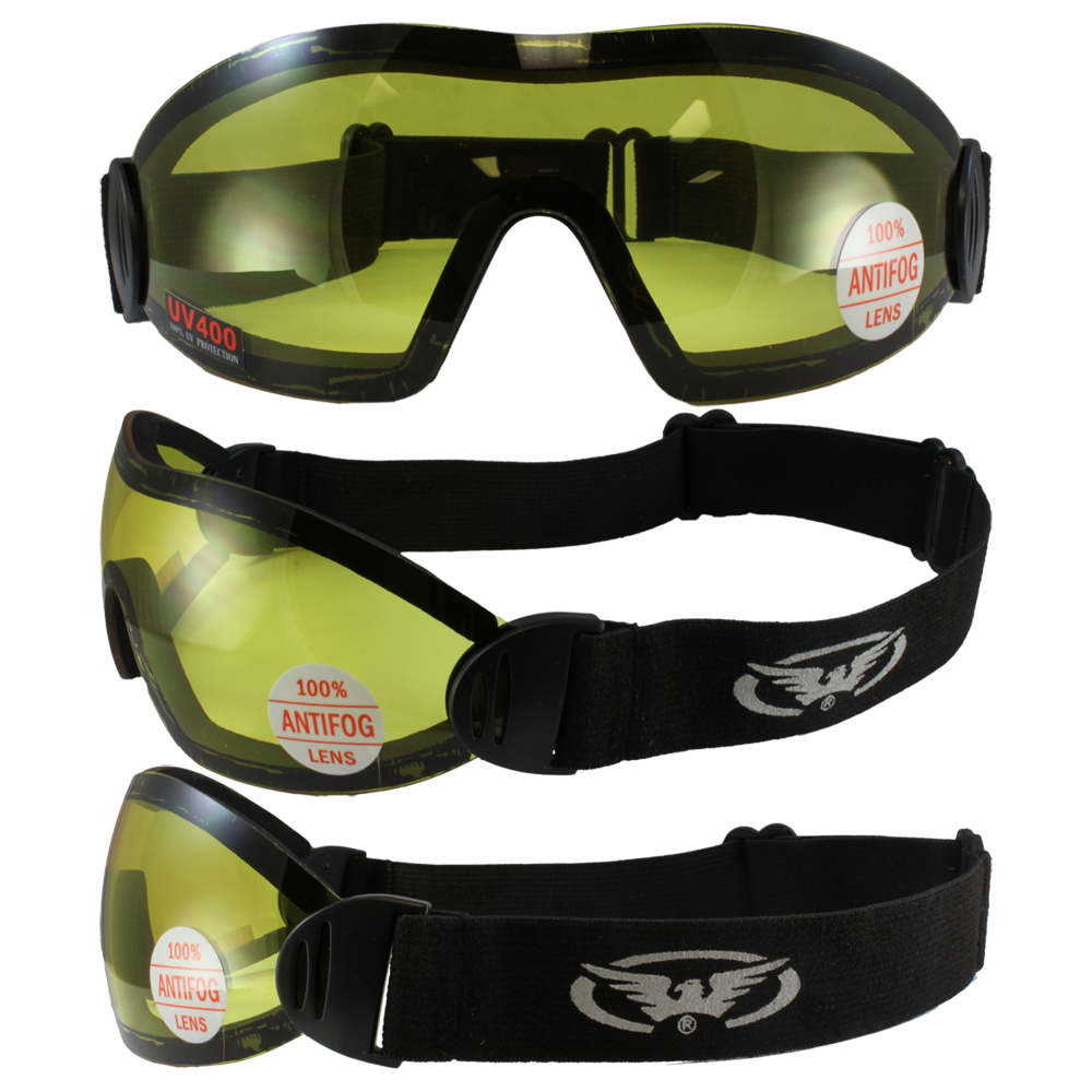FLARE WING SKYDIVE SKYDIVING GOGGLES PARAGLIDING YELLOW INCLUDES