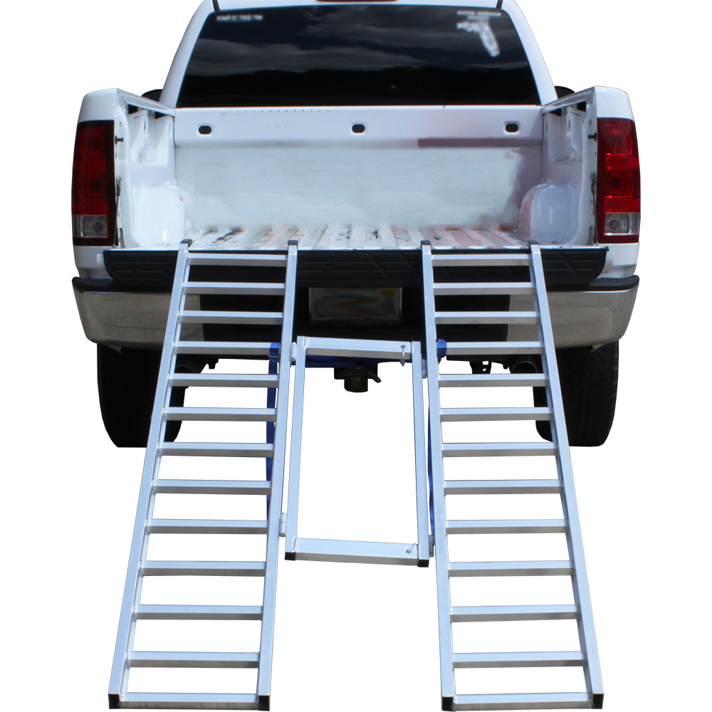 ADJUSTABLE ATV QUAD 4 WHEELER TRIFOLD LOADING RAMP 1200 LBS CAPACITY