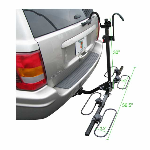 BIKE CARRIER RACK FITS WOMENS MENS FITS 1 1/4 AND 2 HITCH  