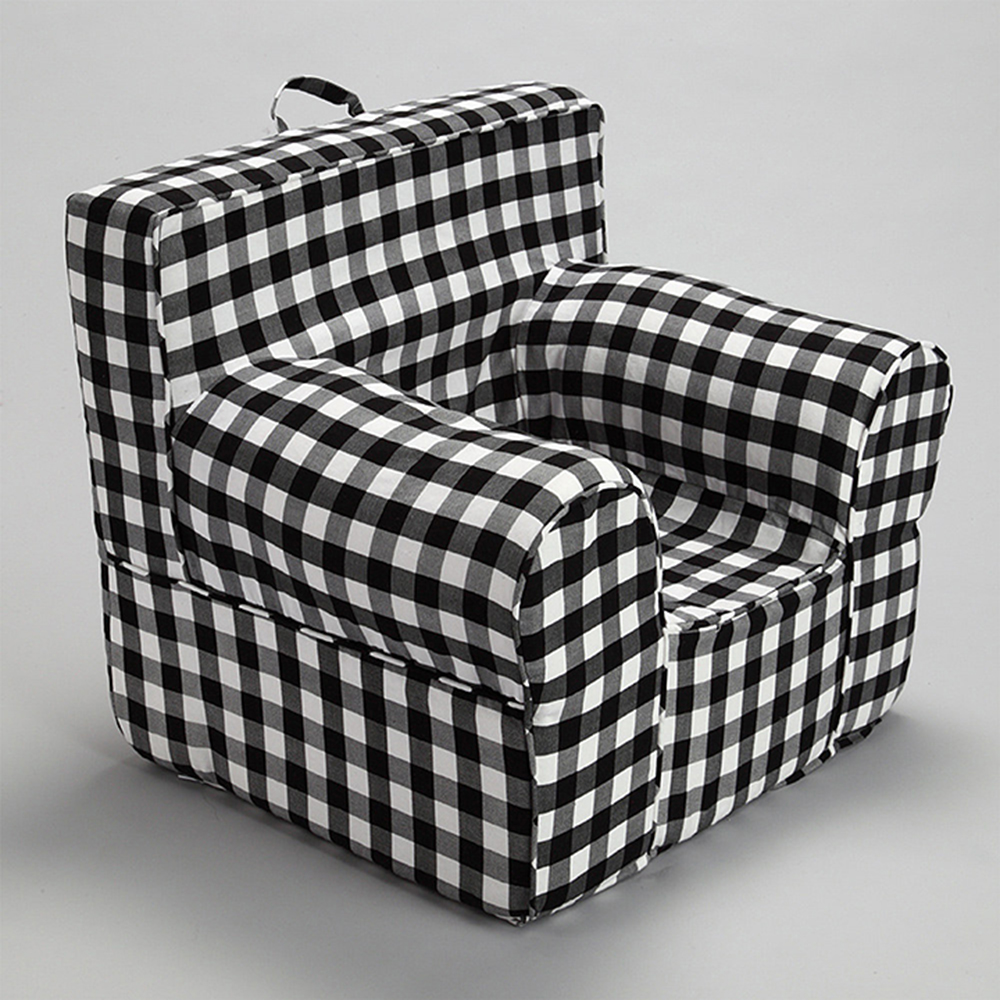 Insert For Anywhere Chair With Black Gingham Slip Cover Oversize