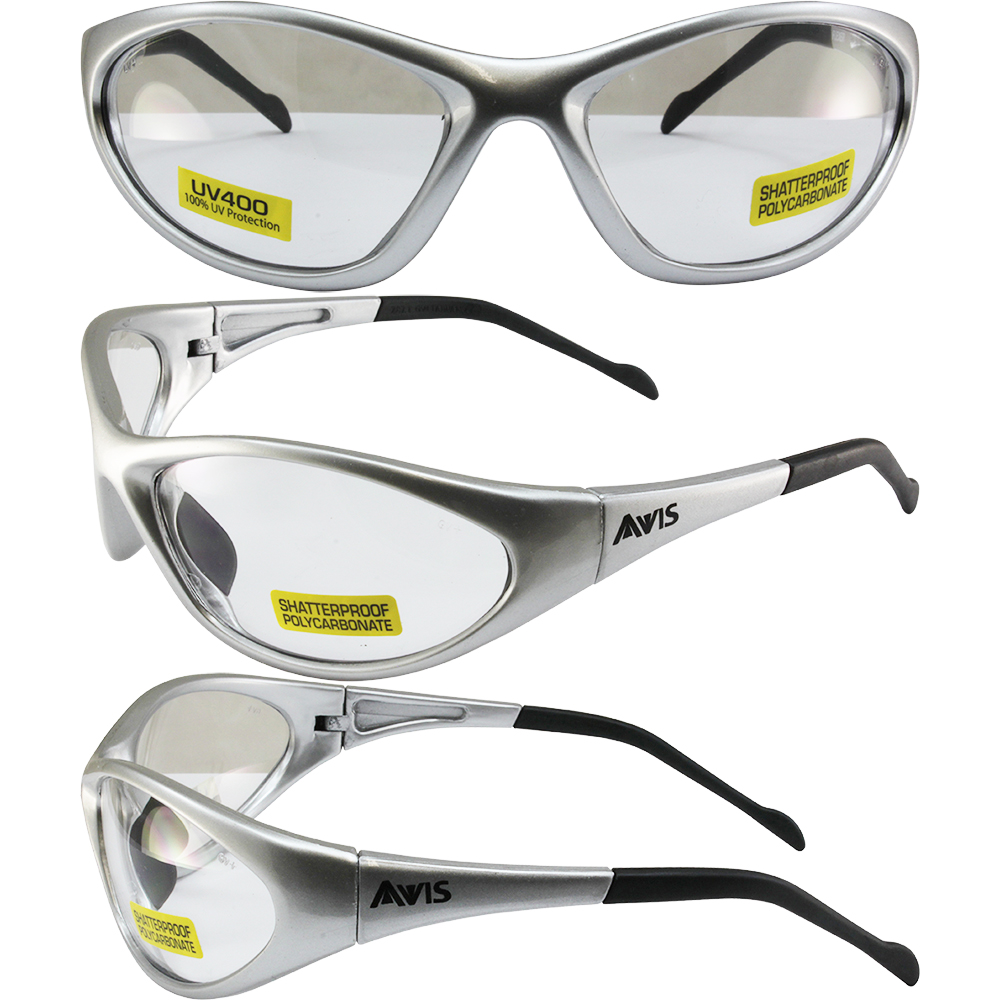 Global Vision Flex Clear Safety Glasses Shatterproof Scratch Resistant